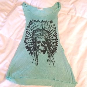 Vintage Poetry Deep-cut Tank Top